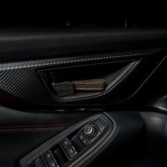 Billetworkz Alcantara Door Pull Strap Kit (Black/Orange) Subaru WRX / BRZ / GR86 2022-2026