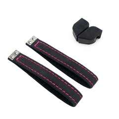 Billetworkz Alcantara Door Pull Strap Kit (Black/Pink) Subaru WRX / BRZ / GR86 2022-2026