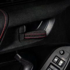 Billetworkz Alcantara Door Pull Strap Kit (Black/Pink) Subaru WRX / STI / BRZ 2008-2021