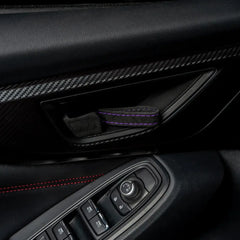 Billetworkz Alcantara Door Pull Strap Kit (Black/Purple) Subaru WRX / BRZ / GR86 2022-2026