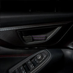 Billetworkz Alcantara Door Pull Strap Kit (Black/Purple) Subaru WRX / BRZ / GR86 2022-2026