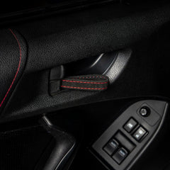 Billetworkz Alcantara Door Pull Strap Kit (Black/Red) Subaru WRX / STI / BRZ 2008-2021