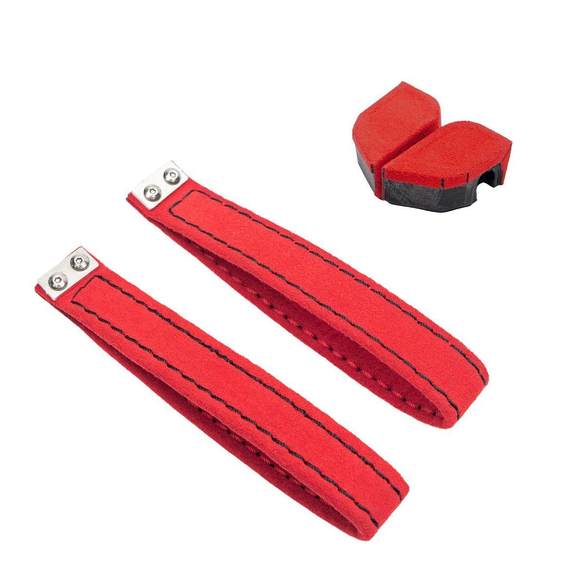 Billetworkz Alcantara Door Pull Strap Kit (Red/Black) Subaru WRX / BRZ / GR86 2022-2026