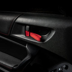 Billetworkz Alcantara Door Pull Strap Kit (Red/Black) Subaru WRX / STI / BRZ 2008-2021