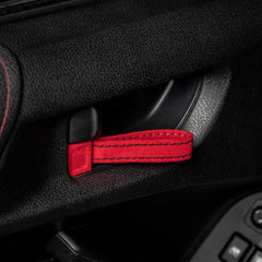 Billetworkz Alcantara Door Pull Strap Kit (Red/Black) Subaru WRX / STI / BRZ 2008-2021