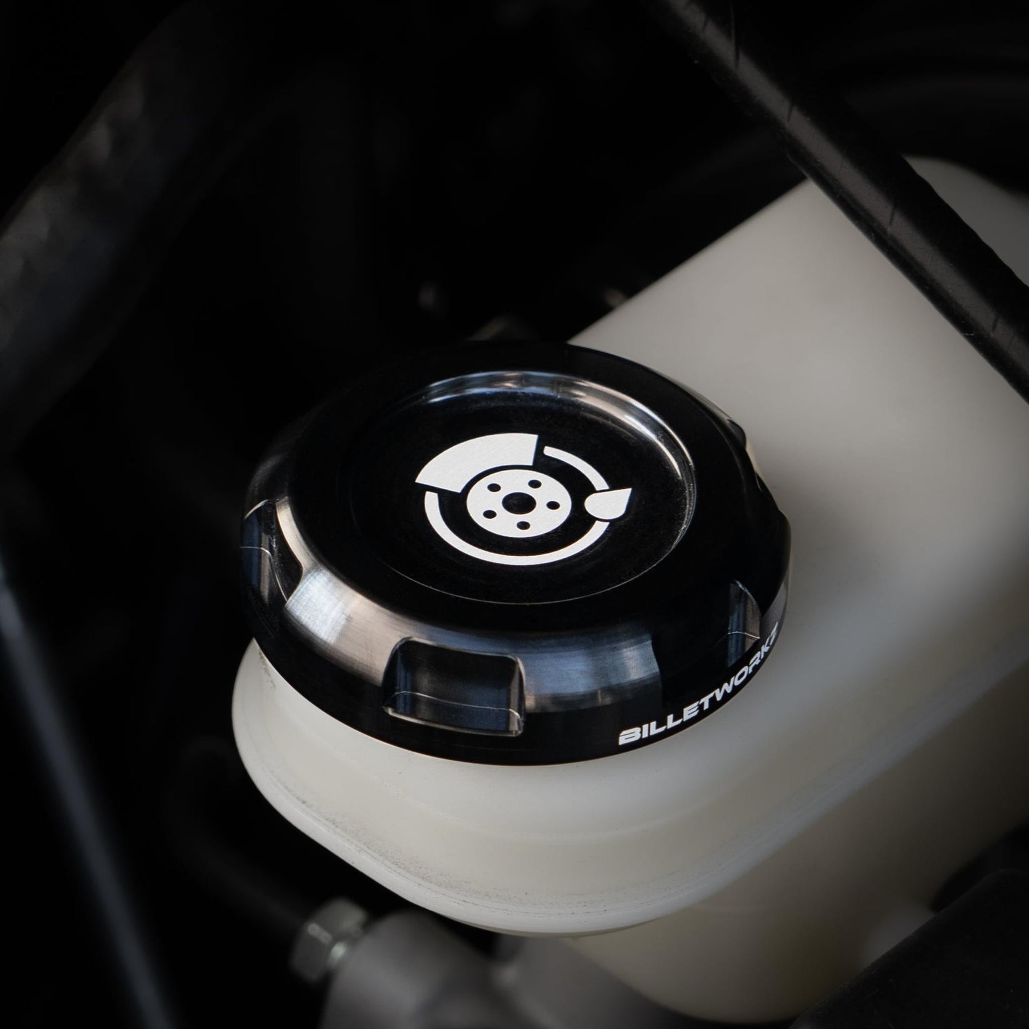 Billetworkz Brake Fluid Cap Engraved Zero Series Black Subaru WRX 02-26 / STI 04-21 | BW-EBCZ-SUB-BRK-BLK-E