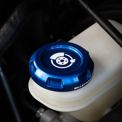 Billetworkz Brake Fluid Cap Engraved Zero Series Blue Subaru WRX 02-26 / STI 04-21 | BW-EBCZ-SUB-BRK-BLU-E