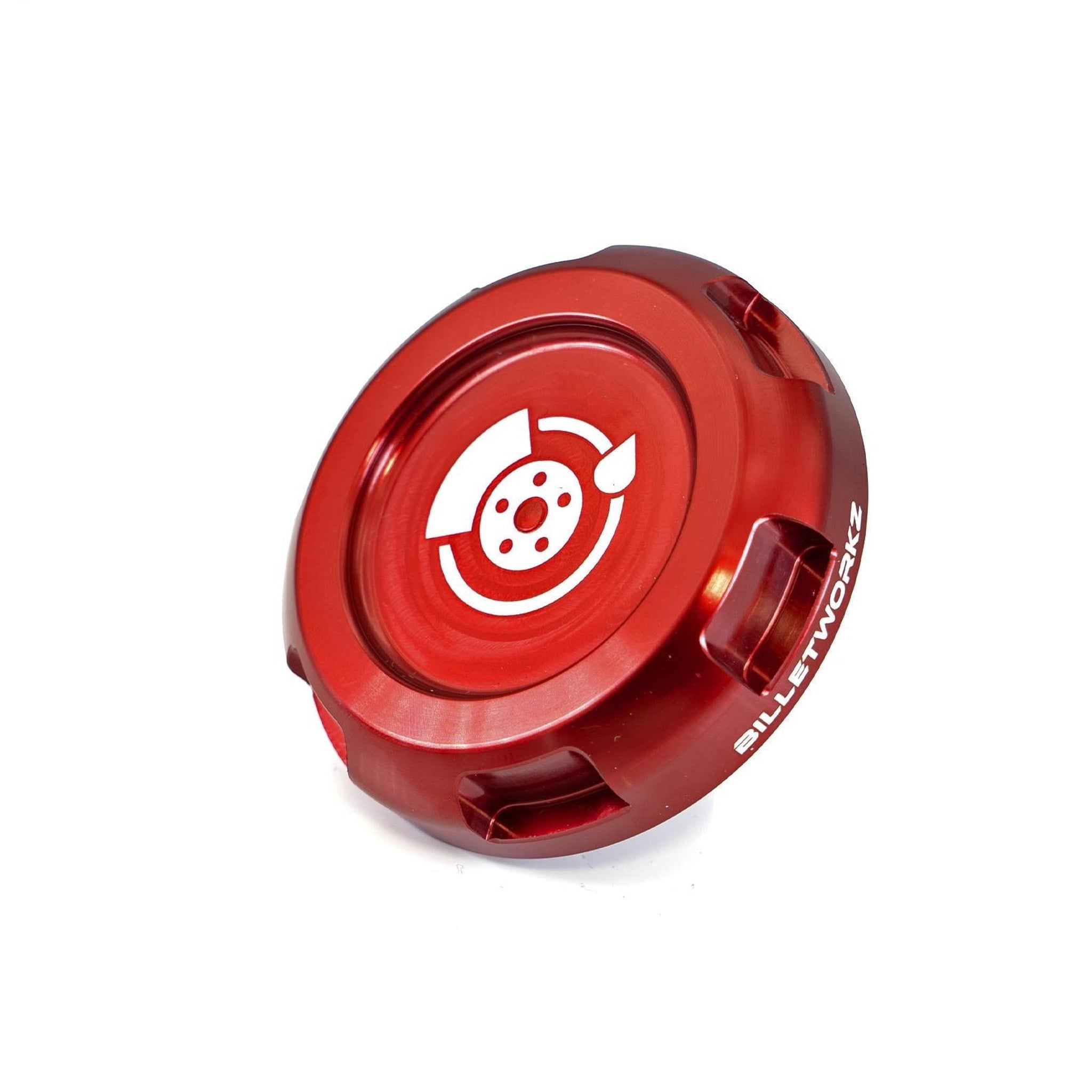 Billetworkz Brake Fluid Cap Engraved Zero Series Red Subaru WRX 02-26 / STI 04-21 | BW-EBCZ-SUB-BRK-RED-E