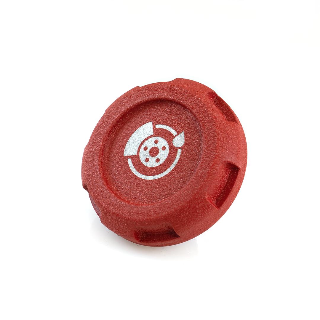 Billetworkz Brake Fluid Cap Engraved Zero Series Wrinkle Red Subaru WRX 02-26 / STI 04-21 | BW-EBCZ-SUB-BRK-RWR-E