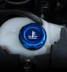 Billetworkz Coolant Overflow Cap Engraved Zero Series Blue Subaru WRX 02-26 / STI 04-21 | BW-EBCZ-SUB-COO-BLU-E