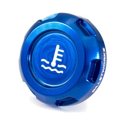 Billetworkz Coolant Overflow Cap Engraved Zero Series Blue Subaru WRX 02-26 / STI 04-21 | BW-EBCZ-SUB-COO-BLU-E