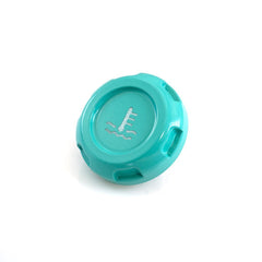 Billetworkz Coolant Overflow Cap Engraved Zero Series Hyper Teal Subaru WRX 02-26 / STI 04-21 | BW-EBCZ-SUB-COO-HYTL-E