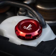 Billetworkz Coolant Overflow Cap Engraved Zero Series Red Subaru WRX 02-26 / STI 04-21 | BW-EBCZ-SUB-COO-RED-E