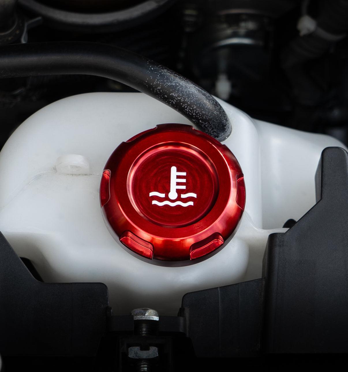 Billetworkz Coolant Overflow Cap Engraved Zero Series Red Subaru WRX 02-26 / STI 04-21 | BW-EBCZ-SUB-COO-RED-E