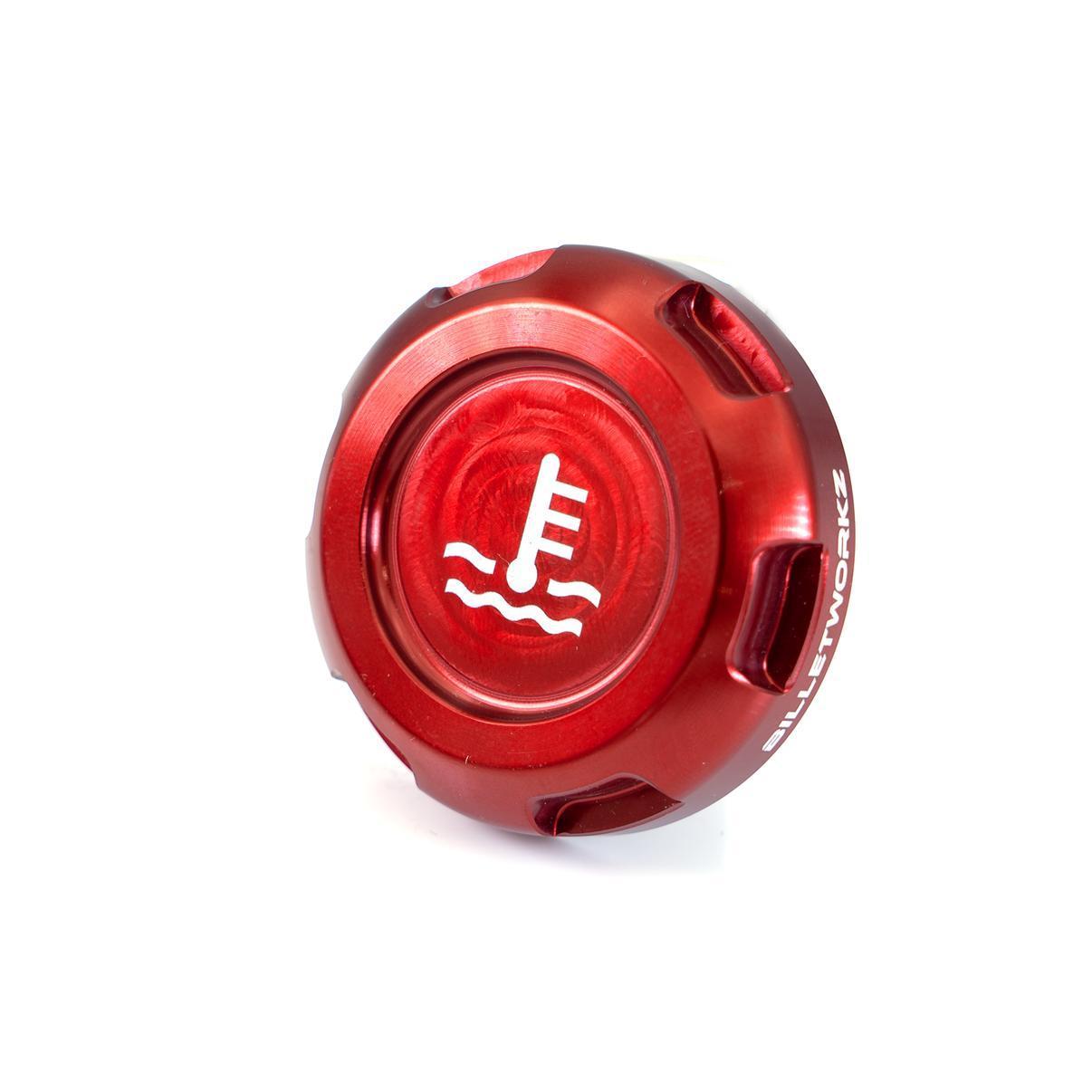 Billetworkz Coolant Overflow Cap Engraved Zero Series Red Subaru WRX 02-26 / STI 04-21 | BW-EBCZ-SUB-COO-RED-E