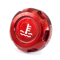 Billetworkz Coolant Overflow Cap Engraved Zero Series Red Subaru WRX 02-26 / STI 04-21 | BW-EBCZ-SUB-COO-RED-E