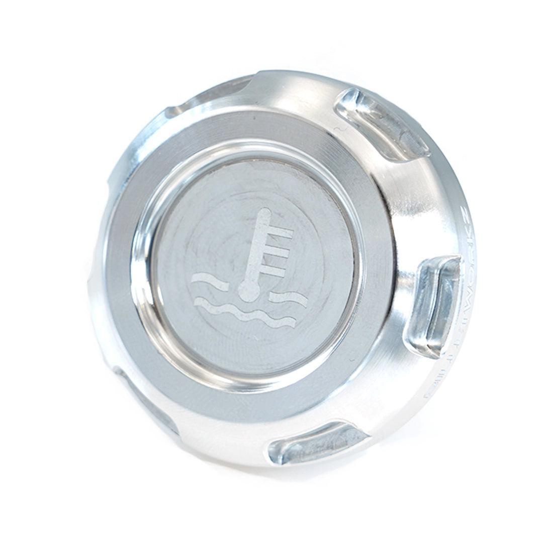 Billetworkz Coolant Overflow Cap Engraved Zero Series Silver Subaru WRX 02-26 / STI 04-21 | BW-EBCZ-SUB-COO-SIL-E