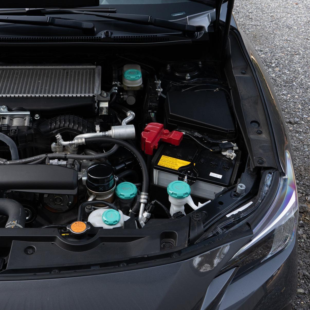 Billetworkz Engine Bay Cap Set Zero Series Fluid Engravings Hyper Teal BRZ 13-26 / FR-S 13-16 / 86 / GR86 17-26 Automatic