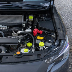 Billetworkz Engine Bay Cap Set Zero Series Fluid Engravings Neon Yellow BRZ 13-26 / FR-S 13-16 / 86 / GR86 17-26 Automatic