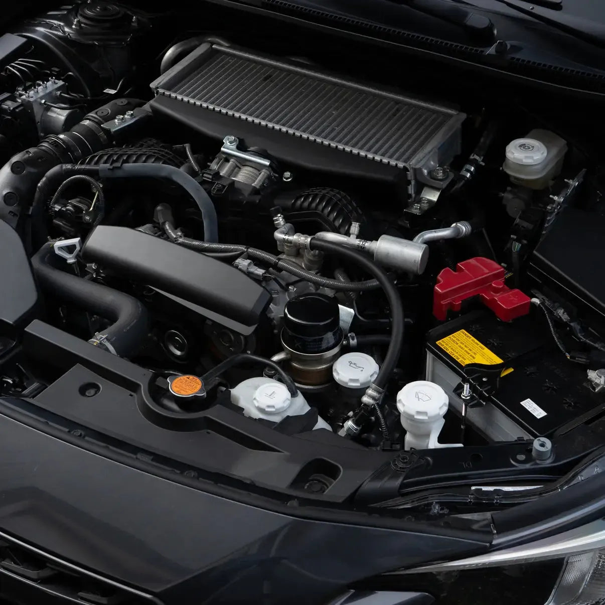 Billetworkz Engine Bay Cap Set Zero Series Fluid Engravings White BRZ 13-26 / FR-S 13-16 / 86 / GR86 17-26 Automatic