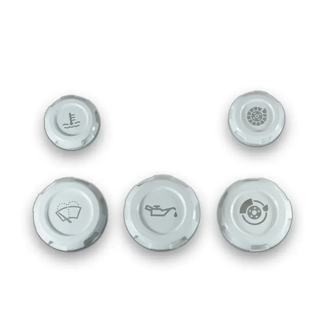 Billetworkz Engine Bay Cap Set Zero Series Fluid Engravings White BRZ 13-26 / FR-S 13-16 / 86 / GR86 17-26 Automatic