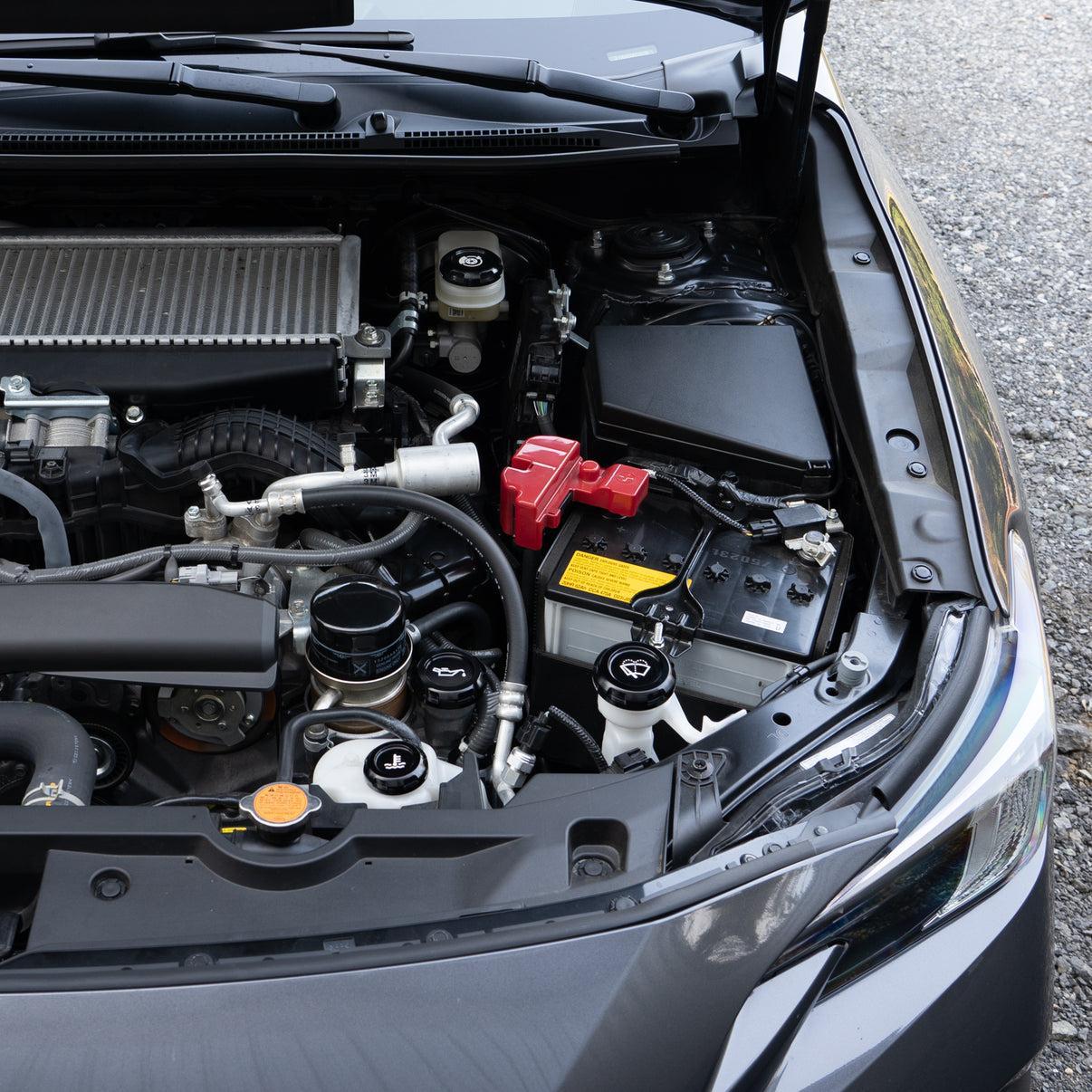 Billetworkz Engine Bay Caps Zero Series Black 2015-2026 Subaru WRX with Fluid Engraving | BW-EBCZ-SUB-VAWRX-BLK-E