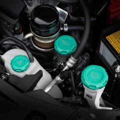 Billetworkz Engine Bay Caps Zero Series Hyper Teal 2015-2026 Subaru WRX with Fluid Engraving | BW-EBCZ-SUB-VAWRX-HYTL-E