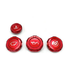 Billetworkz Engine Bay Caps Zero Series Red 2015-2026 Subaru WRX with Fluid Engraving | BW-EBCZ-SUB-VAWRX-RED-E