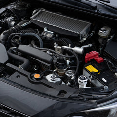 Billetworkz Engine Bay Caps Zero Series Silver 2015-2021 Subaru STI with Fluid Engraving | BW-EBCZ-SUB-VASTI-SIL-E