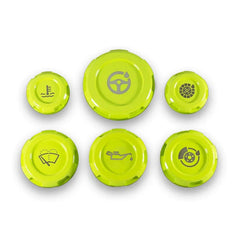 Billetworkz Engraved Engine Bay Caps - Zero Series - 2008-14 WRX/STI - Neon Yellow | BW-EBCZ-SUB-GR-NYEL-E