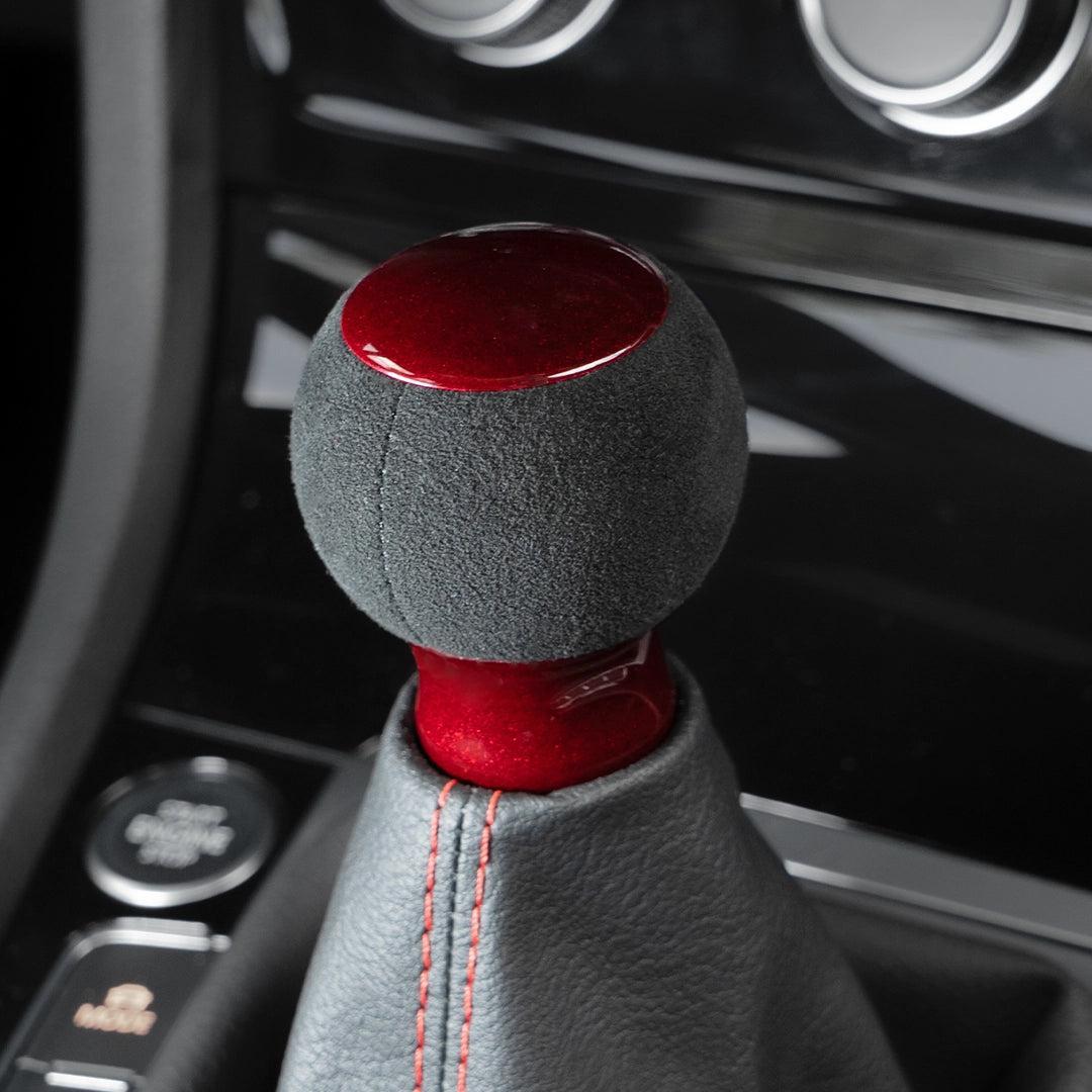 Billetworkz Fusion Weighted Shift Knob 6-Speed Alcantara Candy Red Subaru BRZ 2013-2026 | BW-KNB-BRZ-VEL6-CRED-FUA