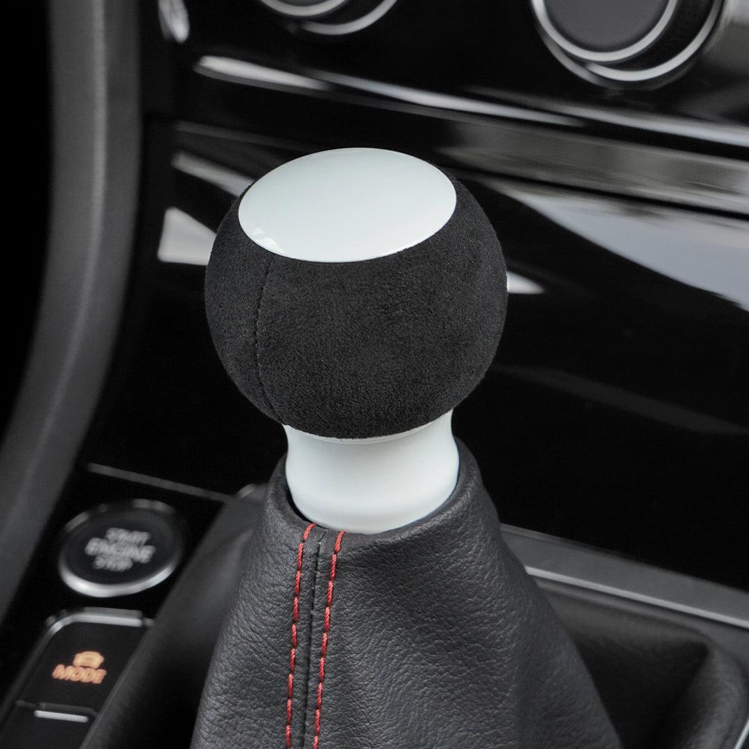 Billetworkz Fusion Weighted Shift Knob 6-Speed Alcantara Gloss White Subaru BRZ 2013-2026 | BW-KNB-BRZ-VEL6-GWHT-FUA