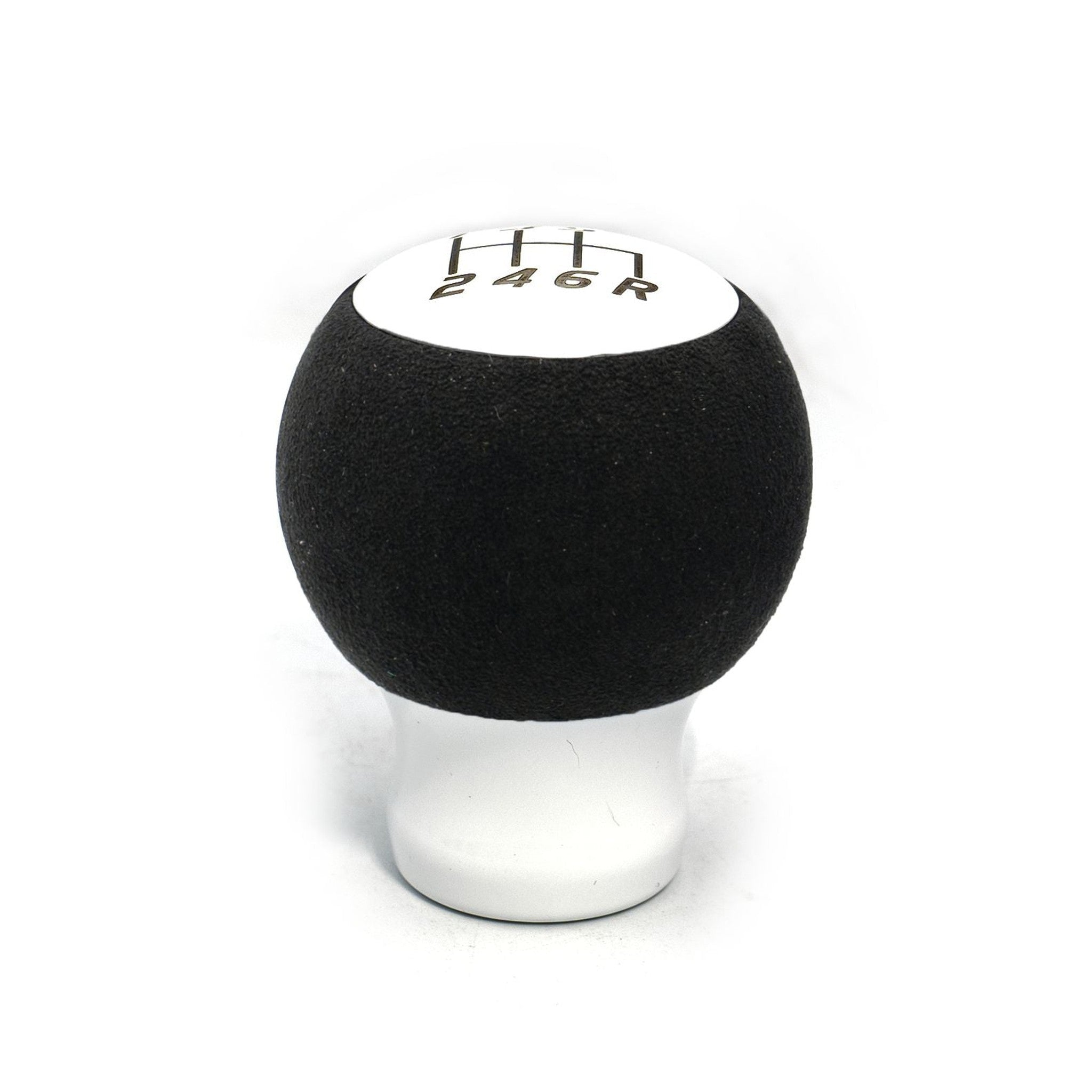 Billetworkz Fusion Weighted Shift Knob 6-Speed Alcantara Gloss White Subaru WRX 15-26 / STI 04-21 | BW-KNB-SUB6-VEL6-GWHT-FUA