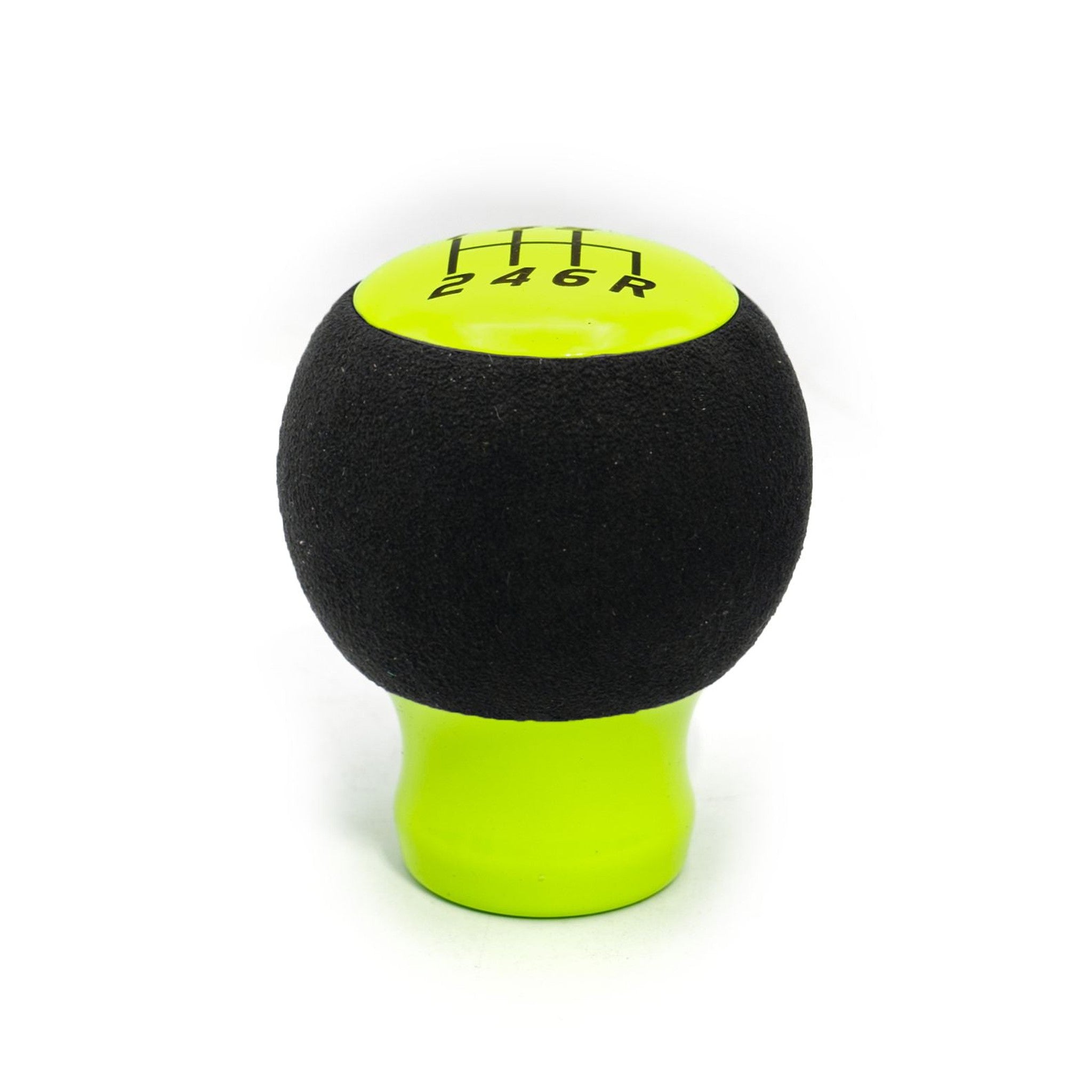 Billetworkz Fusion Weighted Shift Knob 6-Speed Alcantara Neon Yellow Subaru WRX 15-26 / STI 04-21 | BW-KNB-SUB6-VEL6-NYEL-FUA