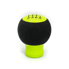 Billetworkz Fusion Weighted Shift Knob 6-Speed Alcantara Neon Yellow Subaru WRX 15-26 / STI 04-21 | BW-KNB-SUB6-VEL6-NYEL-FUA