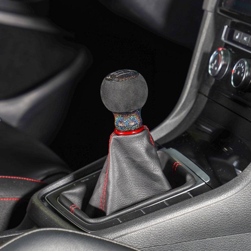 Billetworkz Fusion Weighted Shift Knob 6-Speed Alcantara Rainbow Sparkle Subaru WRX 15-26 / STI 04-21 | BW-KNB-SUB6-VEL6-RBSP-FUA