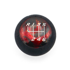Billetworkz Fusion Weighted Shift Knob 6-Speed Alcantara Red Cosmic Subaru BRZ 2013-2026 | BW-KNB-BRZ-VEL6-RC-FUA