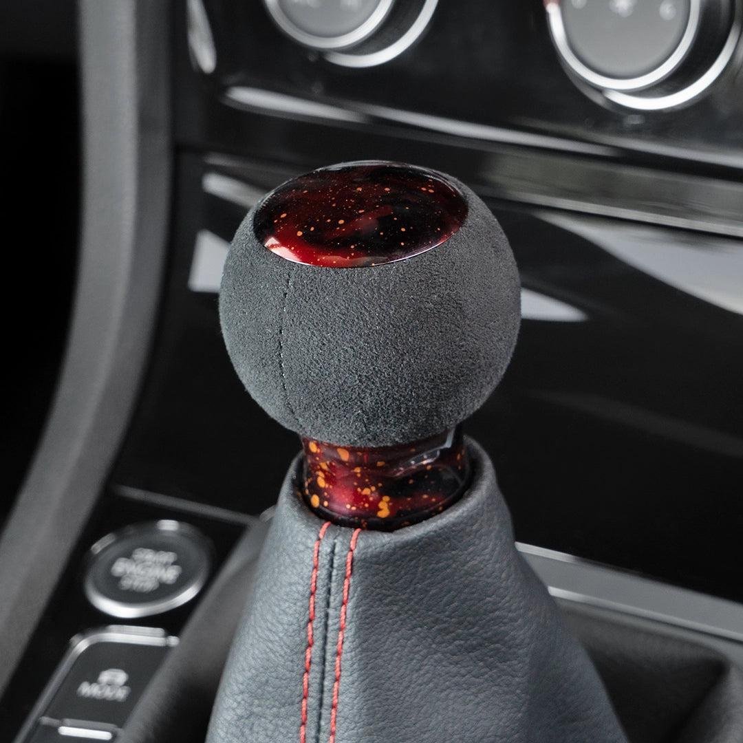 Billetworkz Fusion Weighted Shift Knob 6-Speed Alcantara Red Cosmic Subaru BRZ 2013-2026 | BW-KNB-BRZ-VEL6-RC-FUA