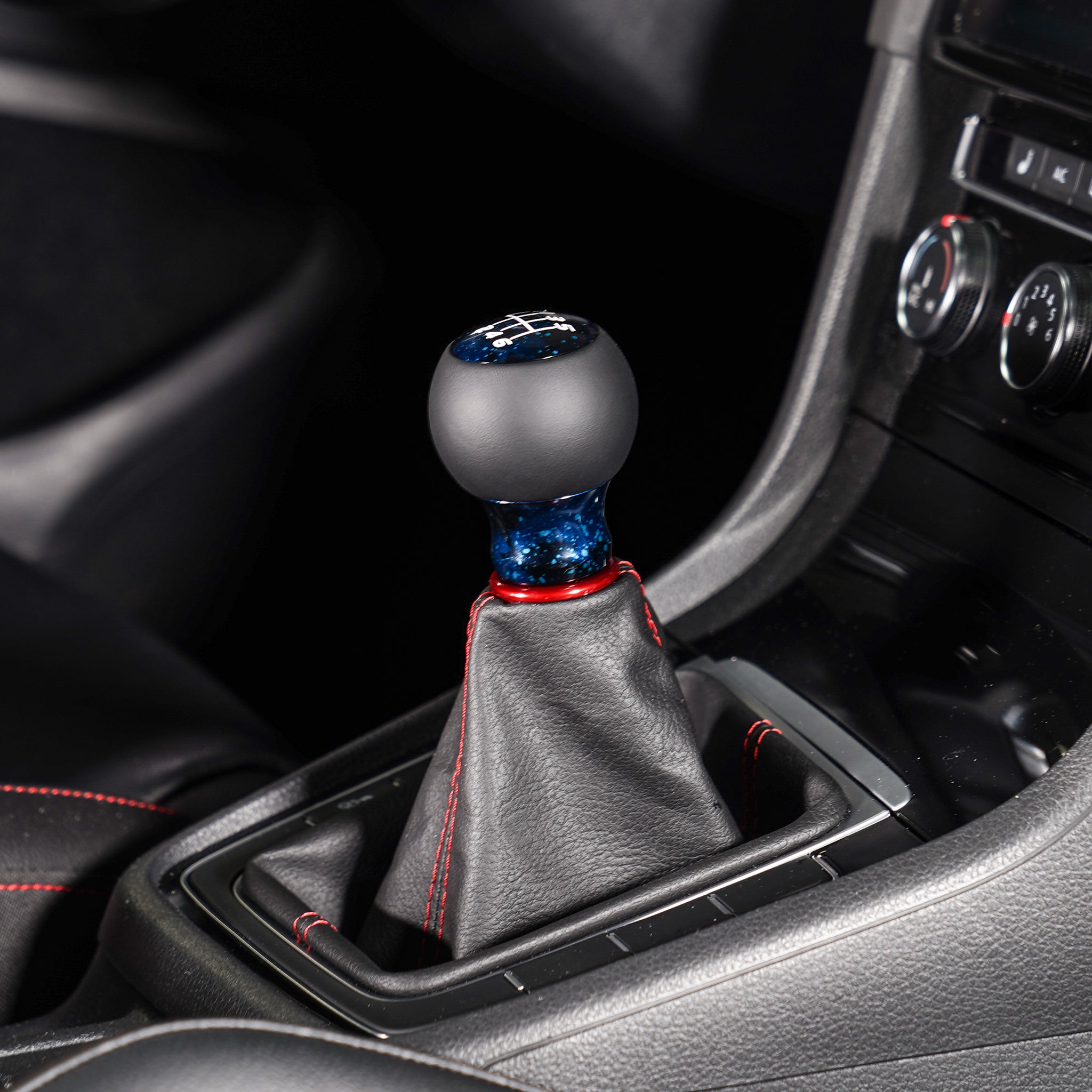 Billetworkz Fusion Weighted Shift Knob 6-Speed Leather Blue Cosmic Subaru BRZ 2013-2026 | BW-KNB-BRZ-VEL6-BC-FUL
