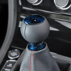 Billetworkz Fusion Weighted Shift Knob 6-Speed Leather Blue Cosmic Subaru WRX 15-26 / STI 04-21 | BW-KNB-SUB6-VEL6-BC-FUL