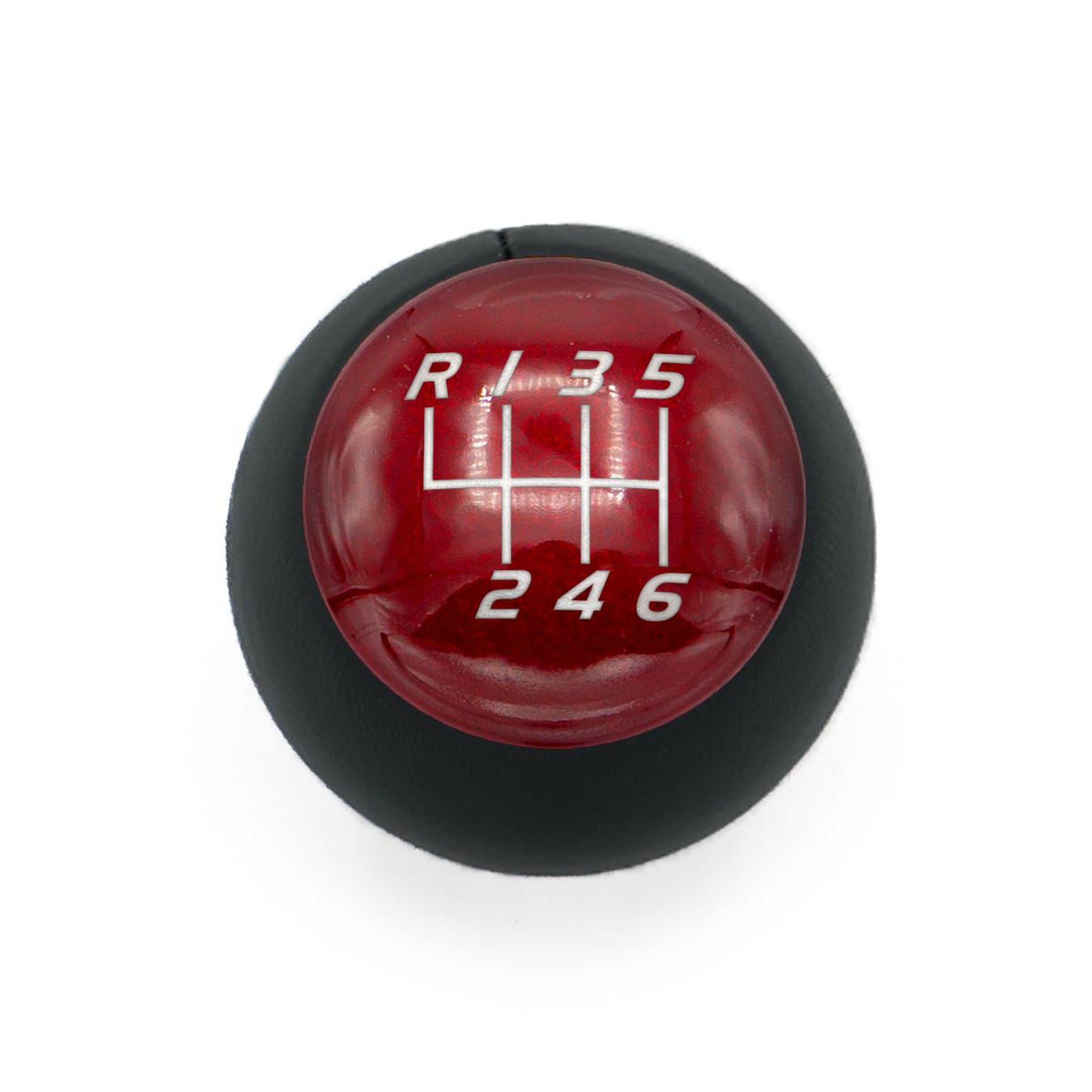 Billetworkz Fusion Weighted Shift Knob 6-Speed Leather Candy Red Subaru BRZ 2013-2026 | BW-KNB-BRZ-VEL6-CRED-FUL