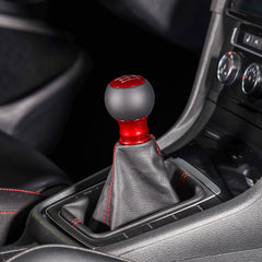 Billetworkz Fusion Weighted Shift Knob 6-Speed Leather Candy Red Subaru BRZ 2013-2026 | BW-KNB-BRZ-VEL6-CRED-FUL