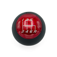 Billetworkz Fusion Weighted Shift Knob 6-Speed Leather Candy Red Subaru WRX 15-26 / STI 04-21 | BW-KNB-SUB6-VEL6-CRED-FUL