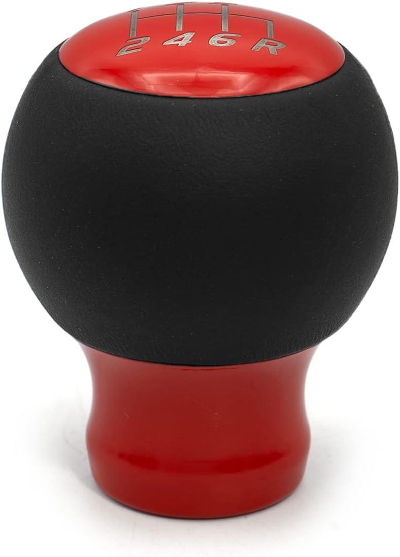 Billetworkz Fusion Weighted Shift Knob 6-Speed Leather Gloss Red Subaru BRZ 2013-2026 | BW-KNB-BRZ-VEL6-GRED-FUL