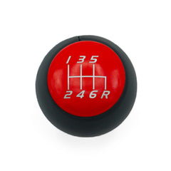 Billetworkz Fusion Weighted Shift Knob 6-Speed Leather Gloss Red Subaru WRX 15-26 / STI 04-21 | BW-KNB-SUB6-VEL6-GRED-FUL