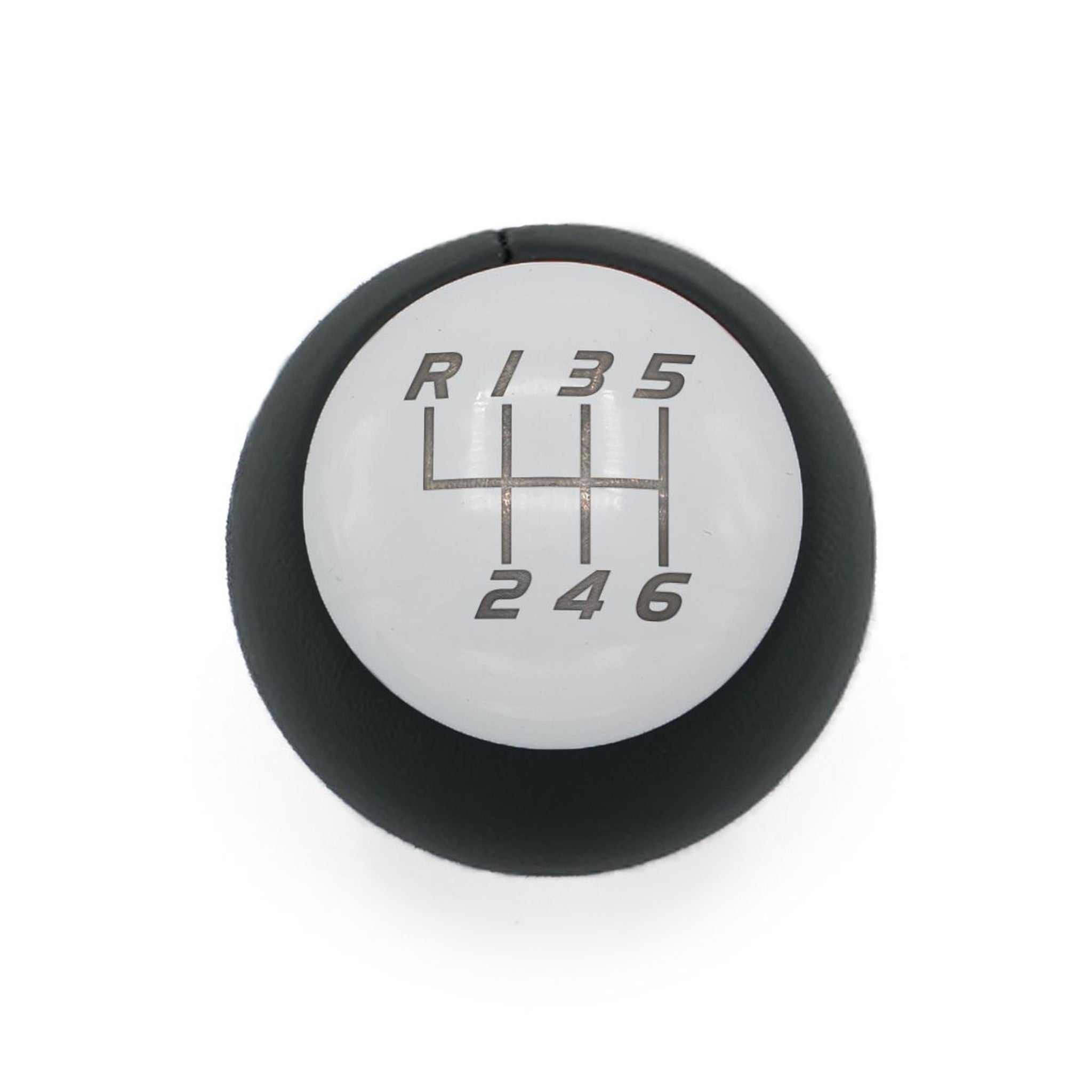 Billetworkz Fusion Weighted Shift Knob 6-Speed Leather Gloss White Subaru BRZ 2013-2026 | BW-KNB-BRZ-VEL6-GWHT-FUL