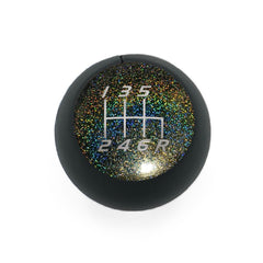 Billetworkz Fusion Weighted Shift Knob 6-Speed Leather Rainbow Sparkle Subaru WRX 15-26 / STI 04-21 | BW-KNB-SUB6-VEL6-RBSP-FUL