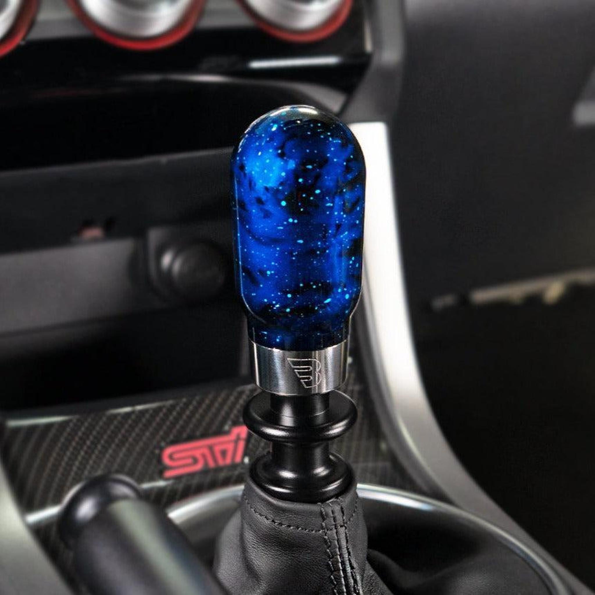 Billetworkz Hybrid Shift Knob 12x1.25mm Blue Cosmic Subaru WRX 15-26 / STI 2004+ / BRZ/FR-S/86 13-20 / BRZ/GR86 22-26 | BW-KNB-SUB6-NO-BCP-HY2