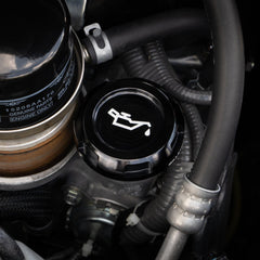 Billetworkz Oil Cap Engraved Zero Series Black Subaru WRX 02-26 / STI 04-21 / BRZ 13-26 | BW-EBCZ-SUB-OIL-BLK-E