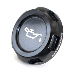 Billetworkz Oil Cap Engraved Zero Series Black Subaru WRX 02-26 / STI 04-21 / BRZ 13-26 | BW-EBCZ-SUB-OIL-BLK-E